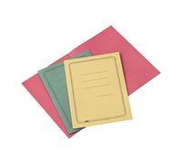 Alevar Chemise simple avec impression en carton Manilla 200 g, format 25 x 34 cm, couleur rouge, lot de 100 pièces
