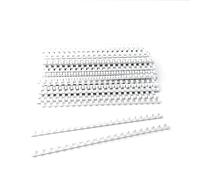 Alevar Dos en plastique spirale pour reliure, 21 anneaux de diamètre 10 mm, format A4, capacité de 41 à 55 feuilles, couleur blanche, lot de 100 pièces