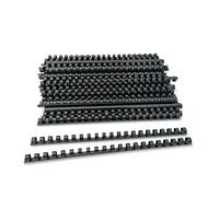 Alevar Dos en plastique spirale pour reliure, 21 anneaux de diamètre 12 mm, format A4, capacité de 56 à 80 feuilles, couleur noire, lot de 100 pièces