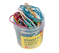 Alevar Élastique en caoutchouc de bureau, tailles et couleurs assorties, pot de 100 g