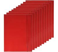 Alevar Lot de 10 dossiers avec élastique 600 g, format A4, couleur rouge,