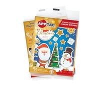 Alevar Lot de 3 feuilles d'étiquettes autocollantes de Noël assorties, 6 étiquettes inscriptibles et 30 autocollants, total de 36 pièces