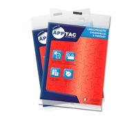 Alevar Lot de 6 feuilles d'étiquettes autocollantes en étoiles, 20 étiquettes par feuille, format 30 x 30 mm, couleur rouge, total de 120 pièces