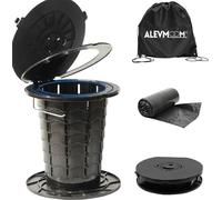 ALEVMOOM Toilettes de voyage rétractables, pliables en hauteur réglable pour adultes et enfants, pot portable avec sac de transport pour camping, randonnée, voyages en camping-car, voyages en voiture