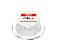 Alex, Badge avec Inscription « Hello My Name is » PopSockets PopGrip pour MagSafe