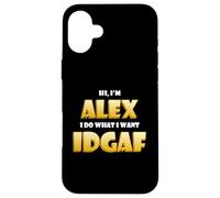 Alex Costume IDGAF Funny Meme Halloween Costume Alexander Coque pour iPhone 16 Plus