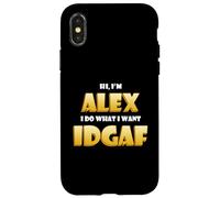 Alex Costume IDGAF Funny Meme Halloween Costume Alexander Coque pour iPhone X/XS