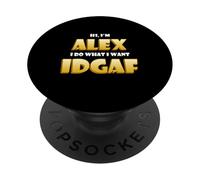 Alex Costume IDGAF Funny Meme Halloween Costume Alexander PopSockets PopGrip Adhésif