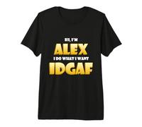 Alex Costume IDGAF Funny Meme Halloween Costume Alexander T-Shirt Haut de Gamme