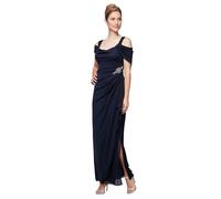 Alex Evenings Long Cold Shoulder Dress (Petite and Regular Sizes) Robe de la mre de la Marie Femme