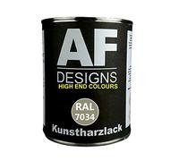Alex Flittner Designs 1 Litre Résine Vernis Laque Teintée Peinture à Base de Résine RAL7000-7047 Brillant Satiné Mat - RAL7033 Gris Ciment Satiné