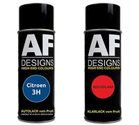 Alex Flittner Designs Bombe aérosol compatible avec Citroen 3H Bleu Grand Pavois Metallic Vernis de base transparent en aérosol 400ml