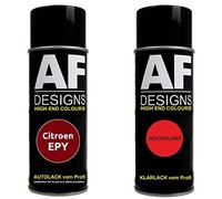 Alex Flittner Designs Bombe aérosol compatible avec Citroen EPY Rouge Rubi Nacre Metallic Vernis de base transparent en aérosol 400ml
