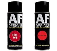 Alex Flittner Designs Bombe aérosol compatible avec Fiat 168 Rosso Speed Vernis de base transparent en aérosol 400ml