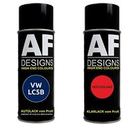 Alex Flittner Designs Bombe aérosol compatible avec VW/Volkswagen Atlantic Blue Metallic LC5B Vernis de base transparent en aérosol 400ml