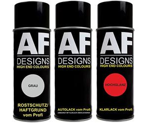 Alex Flittner Designs Kit bombes aérosol compatible avec peinture automobile Dacia 21D Rouge Passion vernis transparent et apprêt en spray