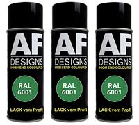 Alex Flittner Designs Lot de 3 bombes de peinture pour voiture RAL6001 SMARAGDGRUEN Brillant
