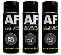 Alex Flittner Designs Lot de 3 bombes de peinture RAL pour voiture - Couleur : gris noir mat - RAL7021