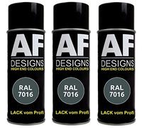 Alex Flittner Designs Lot de 3 bombes de peinture RAL pour voiture RAL7016 gris anthracite satiné