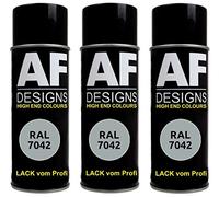 Alex Flittner Designs Lot de 3 bombes de peinture RAL pour voiture RAL7042 Gris métallisé A satiné
