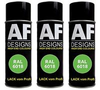 Alex Flittner Designs Lot de 3 bombes de peinture RAL pour voiture - Vert jaune brillant - RAL6018