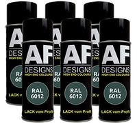 Alex Flittner Designs Lot de 6 bombes de peinture RAL pour voiture RAL6012 noir vert mat mat