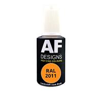 Alex Flittner Designs Marqueur Peinture RAL 2011 orange profond mat 20 ml - Stylo de réparation acrylique - Peinture de retouche - Peinture de réparation - Pour bois, métal, meubles, salle de bain