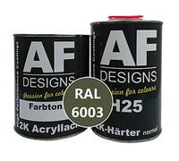 Alex Flittner Designs Peinture acrylique 2K pour voiture 7,5 kg RAL 6003 vert olive brillant avec durcisseur