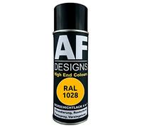 Alex Flittner Designs Peinture antirouille 4 en 1 RAL 1028 Jaune melon Laque de protection métallique Spray Bombe aérosol
