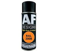 Alex Flittner Designs Peinture de protection 4-en-1 RAL 2008 Rouge-orange clair Peinture de protection pour métal Spray Peinture antirouille Aérosol