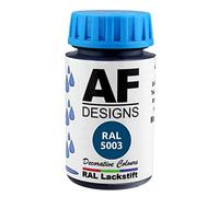 Alex Flittner Designs Peinture de retouche RAL 5003 - Bleu saphir satiné - 50 ml - En bois - Métal - Pour meubles de salle de bain