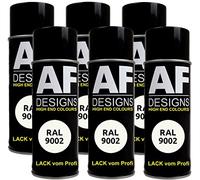 Alex Flittner Designs RAL 9002 Lot de 6 bombes de peinture pour voiture Gris satiné 400 ml