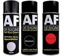 Alex Flittner Designs Set de bombes aérosols époxy compatible avec VW/Volkswagen Alpinweiss L90EBombe aérosol EP apprêt vernis transparent