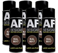 Alex Flittner Designs Spray de peinture RAL 8017 - Marron chocolat satiné - 6 x 400 ml