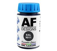 Alex Flittner Designs Stylo de peinture RAL 9011 Noir graphite brillant 50 ml Bois Métal Meuble Salle de bain Retuschierlack Gel Recompatible condor