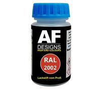 Alex Flittner Designs Stylo de retouche RAL 2002 Orange vif brillant 50 ml Séchage rapide Acrylique