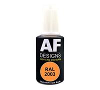 Alex Flittner Designs Stylo de retouche RAL 2003 Orange pastel satiné 20 ml Stylo de retouche acrylique Peinture de retouche pour bois, métal, meubles, salle de bain