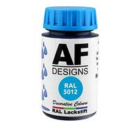 Alex Flittner Designs Stylo de retouche RAL 5012 - Bleu clair satiné - 50 ml - Pour bois, métal, meubles et salle de bain