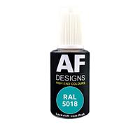 Alex Flittner Designs Stylo de retouche RAL 5018 - Bleu turquoise brillant - 20 ml - Stylo de réparation acrylique - Peinture de retouche pour bois, métal, meubles de salle de bain