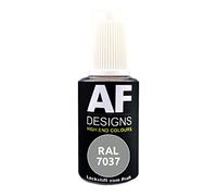 Alex Flittner Designs Stylo de retouche RAL 7037 GRIS POUSSIÉRE mat 20ml Stylo de réparation Acrylique Retouche Peinture de réparation Bois Métal Meubles Salle de bain