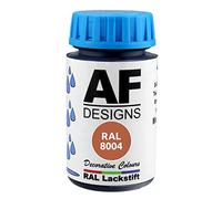 Alex Flittner Designs Stylo de retouche RAL 8004 - Marron cuivré brillant - 50 ml - Pour bois, métal, meubles, salle de bain