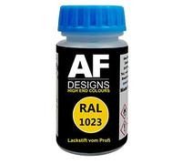 Alex Flittner Designs Stylo Peinture Ral 1018 Jaune Zinc Brillant Mat Soie 50ml Séchage Rapide Acrylique Peinture de Laura - RAL1023 Jaune Trafic Mat Soie