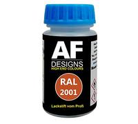 Alex Flittner Designs Stylo Peinture Ral 2001 Rouge Orange Brillant Mat Soie 50ml Séchage Rapide Acrylique Peinture de Laura - RAL2001 Rouge Orange Brillant