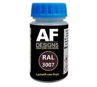 Alex Flittner Designs Stylo Peinture Ral 3007 Noir-Rouge Brillant Mat Soie 50ml Séchage Rapide Acrylique Peinture de Laura - RAL3007 Noir-Rouge Mat