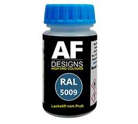 Alex Flittner Designs Stylo Peinture Ral 5009 Bleu Ciel Brillant Mat Soie 50ml Séchage Rapide Acrylique Peinture de Laura - RAL5009 Bleu Ciel Mat
