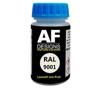 Alex Flittner Designs Stylo Peinture Ral 9001 Blanc Crème Brillant Mat Soie 50ml Séchage Rapide Acrylique Peinture de Laura - RAL9001 Blanc Crème Stumpfmat