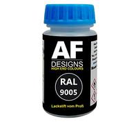 Alex Flittner Designs Stylo Peinture Ral Tous Farbcodes Terne Mat 50ml Séchage Rapide Vernis Voiture Peinture de Laura Reperaturstift - RAL9005 Noir Profond Stumpfmat