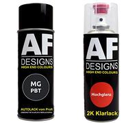 Alex Flittner Designs Vernis Voiture Pulvérisation Kit pour MG Pbt Monogramme Perle Noir 2K Vernis Transparent Basislack Aérosol Spray 2x400ml