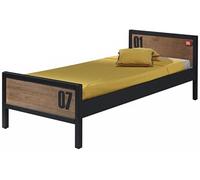Vipack Lit simple enfant Alex 90x200 cm pin massif Marron & Noir