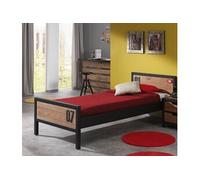 ALEX Lit Simple 90x200 pin massifPin massif + Sommier 13 lattes